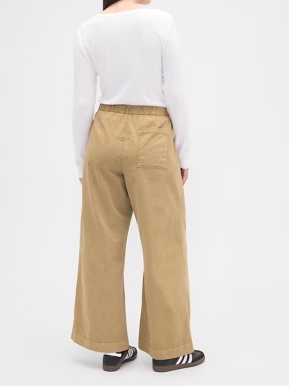 GAP High Rise Pleated Relaxed Wide-Leg Khakis - Size L - Picture 3 of 11